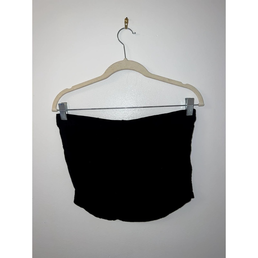 black free people cropped bustier tube top